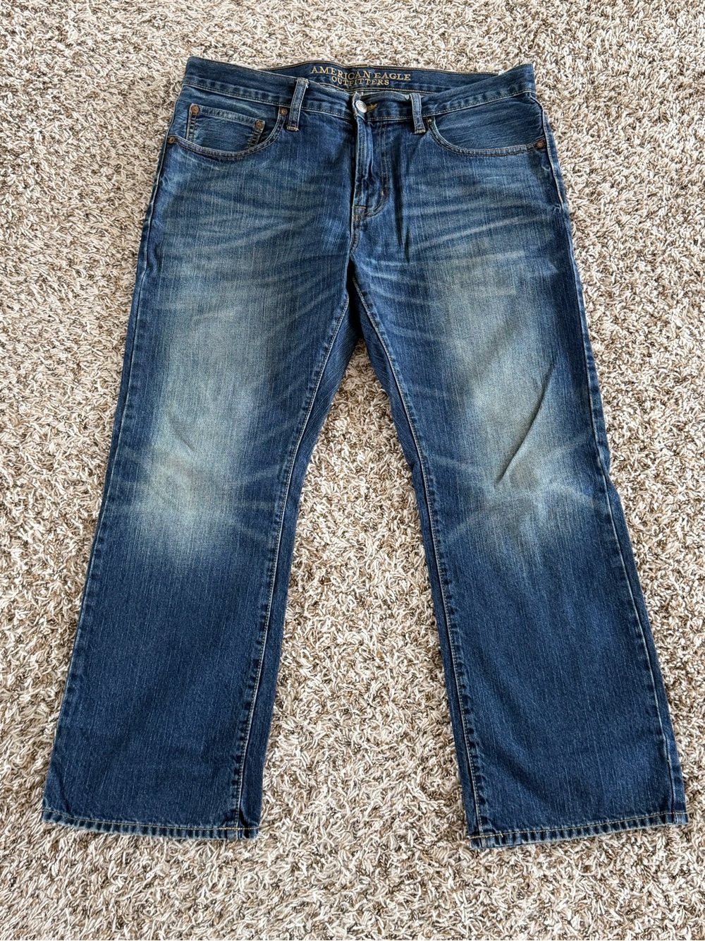 American Eagle Outfitters Men’s Dark Blue Bootcut Jeans